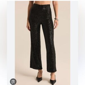 Z Supply Sequin Black Pants